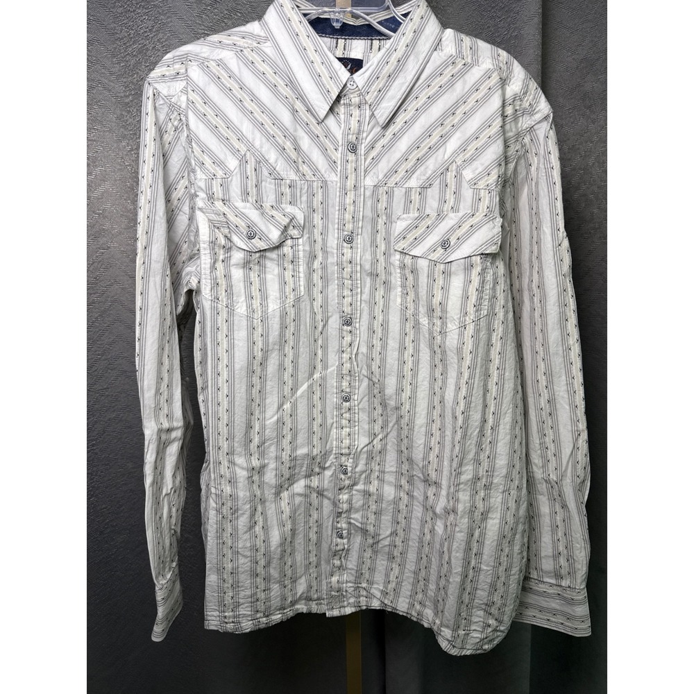Moon Shine Brad Paisley Outlaw Western Shirt Mens XL Pearl Snap Button Up